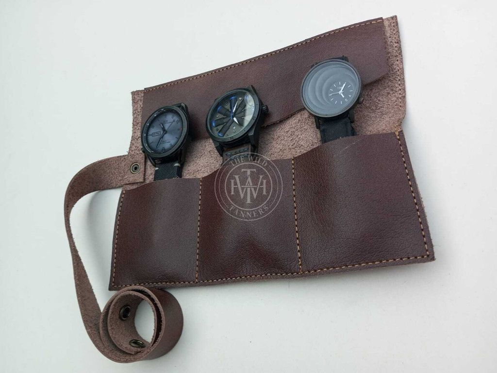 Real Leather Watch Roll for Your Valuable Watches, view 3