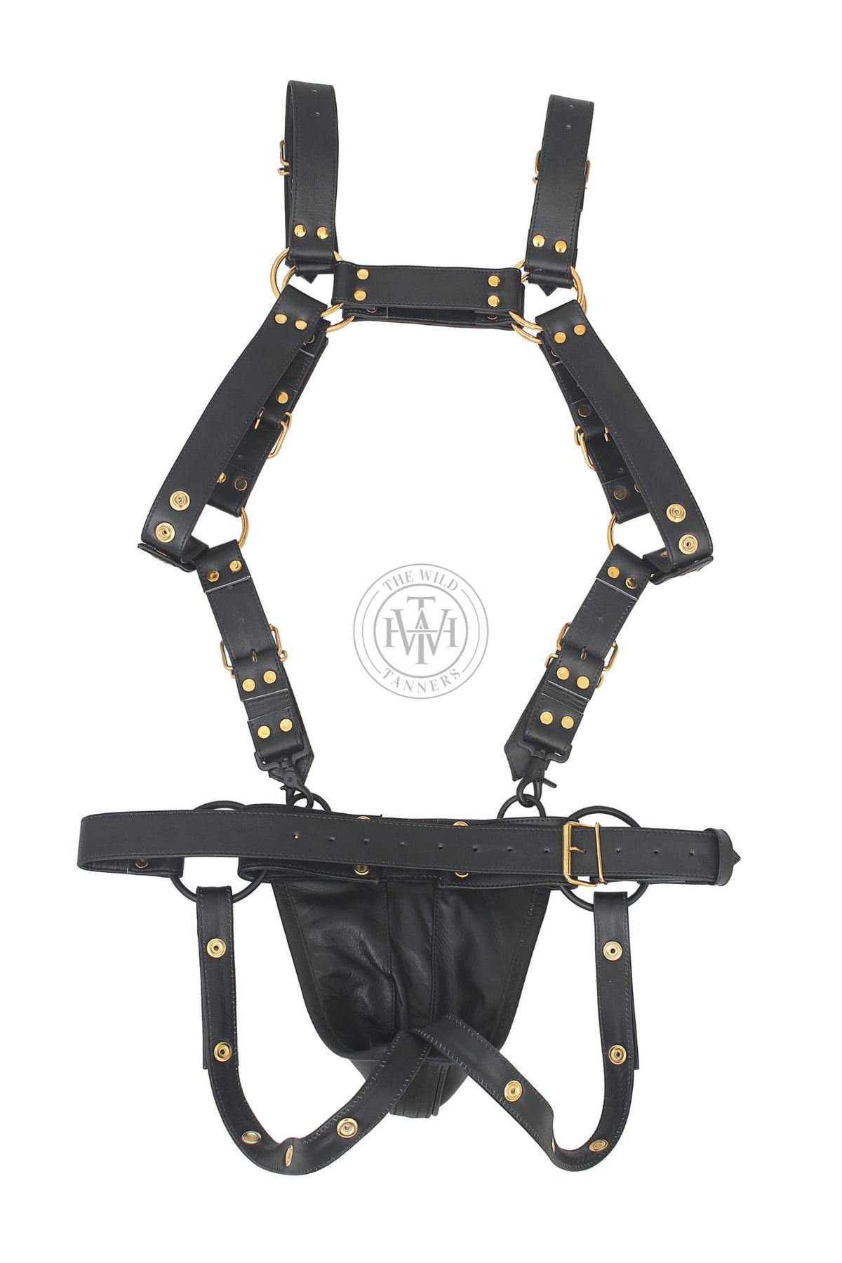 Bulldog Style Leather Bondage Harness With Jockstrap, view 4