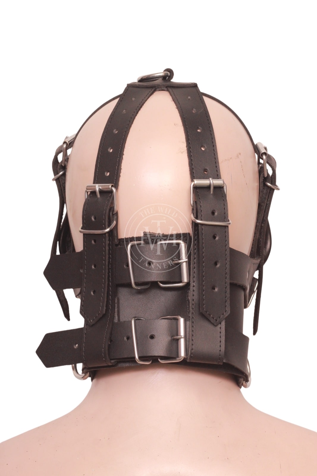 Leather head harness muzzle with mouth gag, view 4