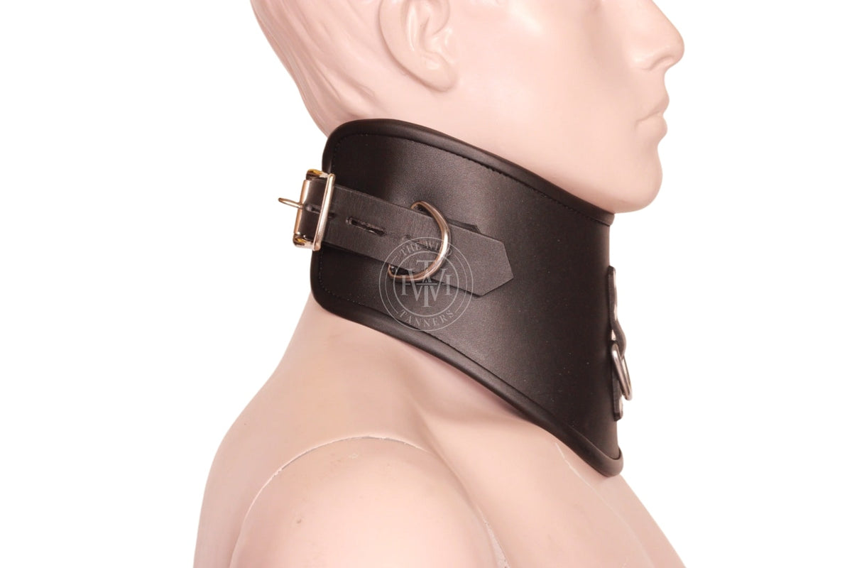 Handmade Leather Bondage Posture Collar, view 3