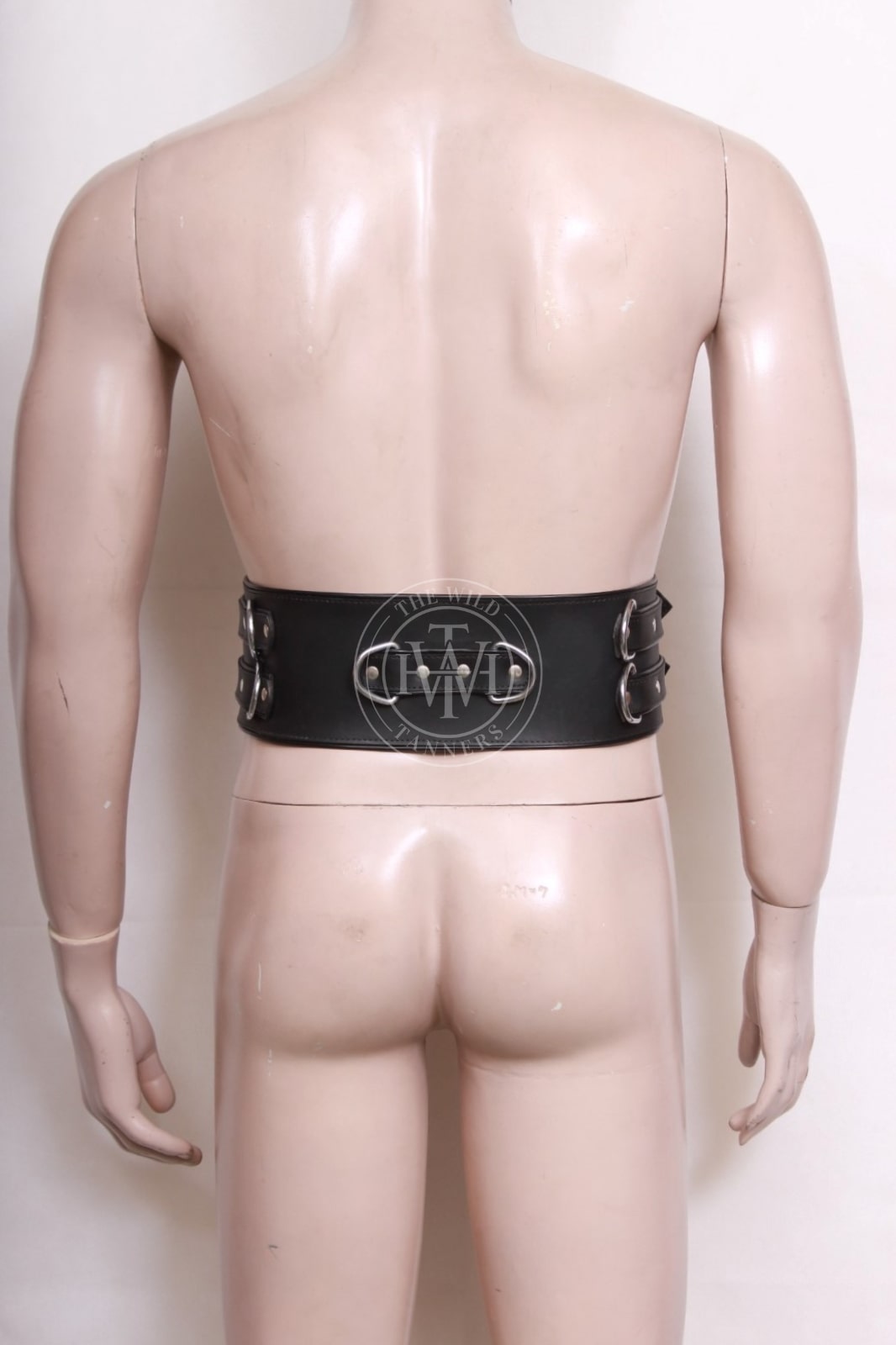 leather waist restraint belt, adjustable bondage belt, BDSM waist restraint, fetish leather belt for men, black leather bondage belt
