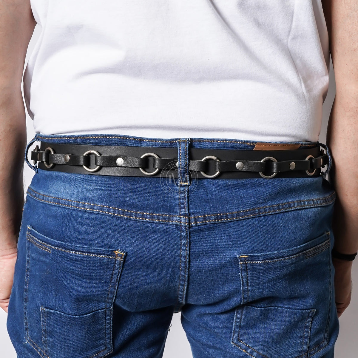 Genuine Black Leather Belt, view 4