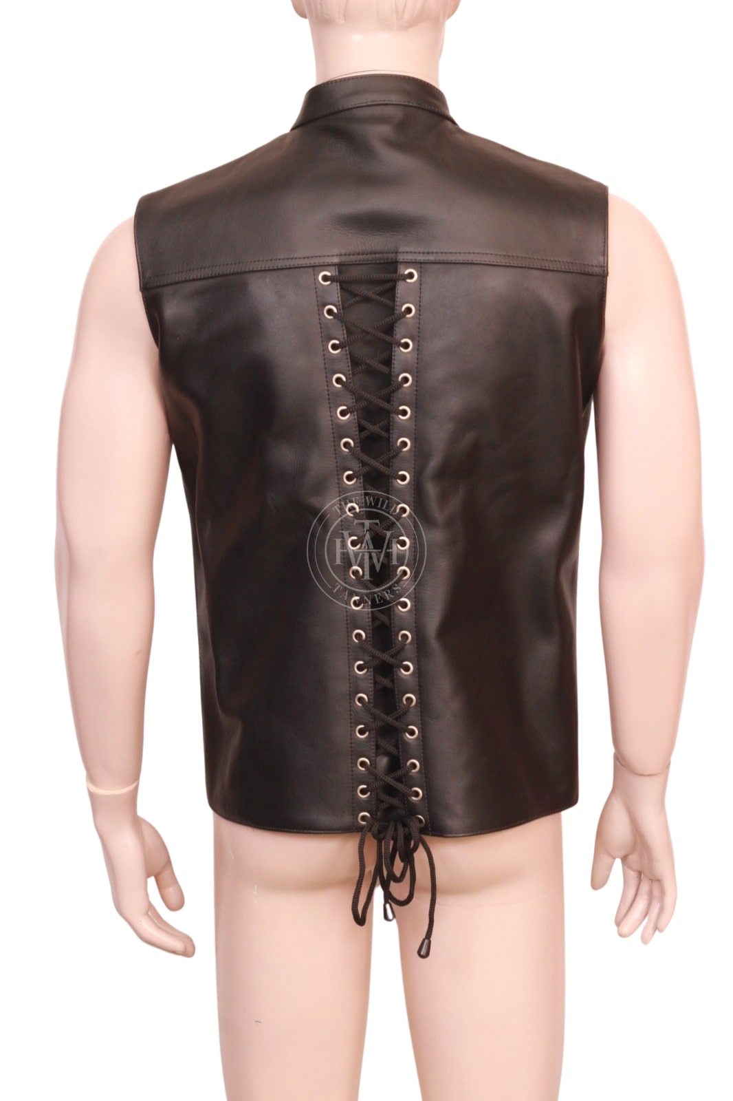 Premium Sleeveless Leather Vest, view 4