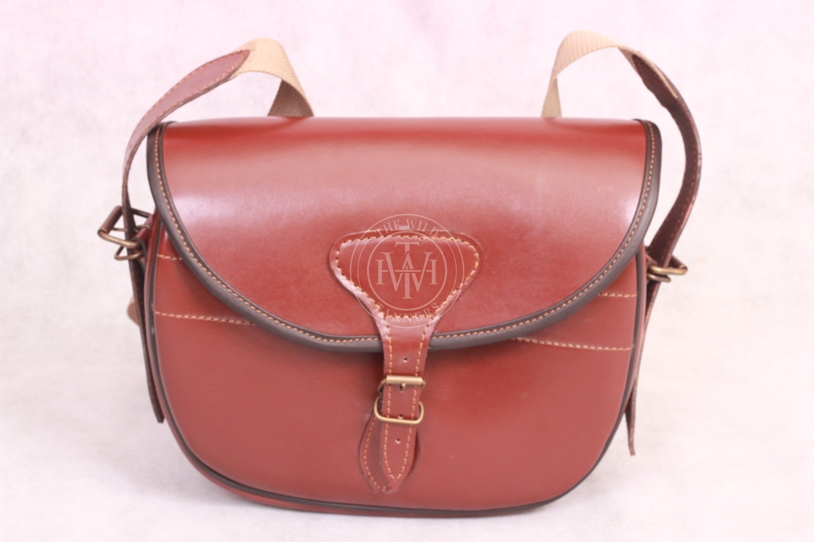 Leather Cartridge Bag, Leather Bag, Shooting Shells Bag, Shotgun Cartridge Bag, cartridge bag with black pipping