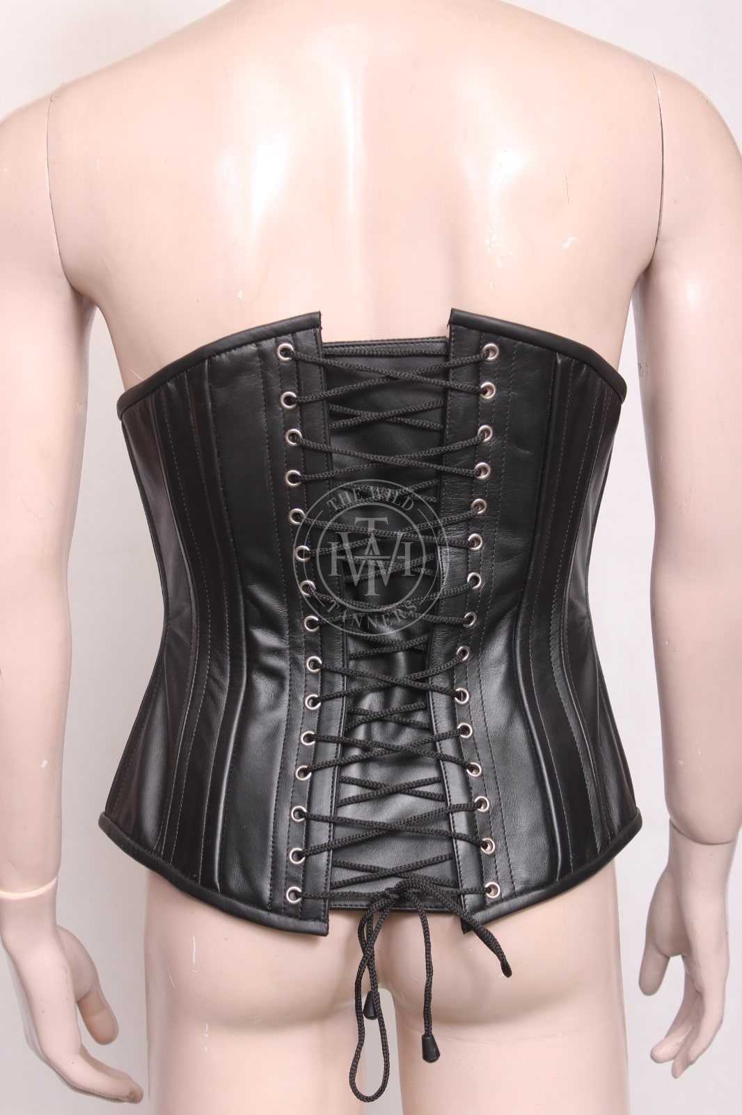Genuine Leather Underbust Corset, view 4