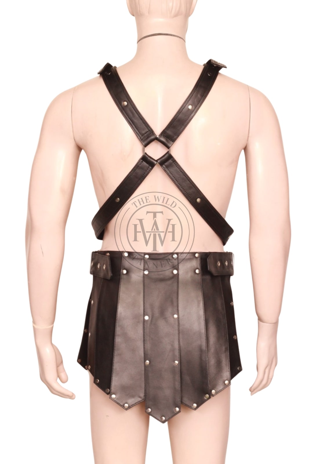 Leather Bulldog Harness with Leather Kilt, view 4