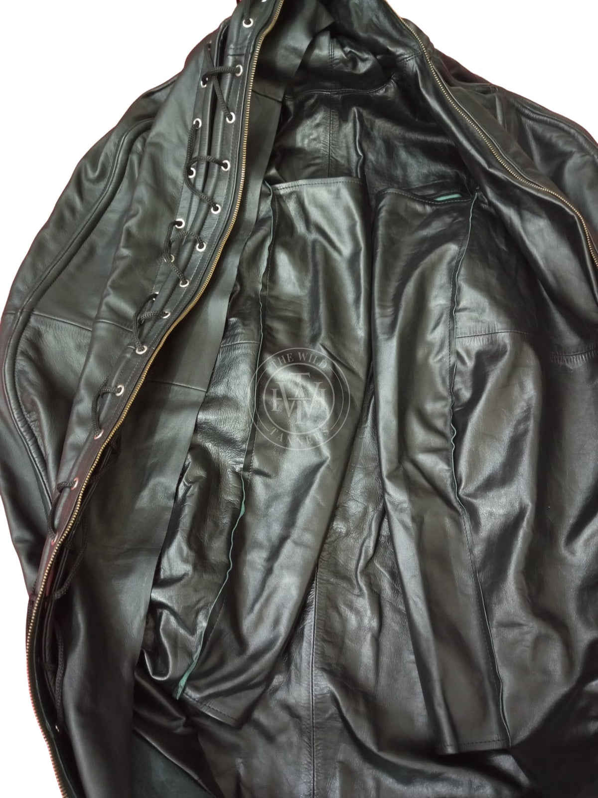 Premium leather bondage sleepsack, BDSM sleeping bag, view 7