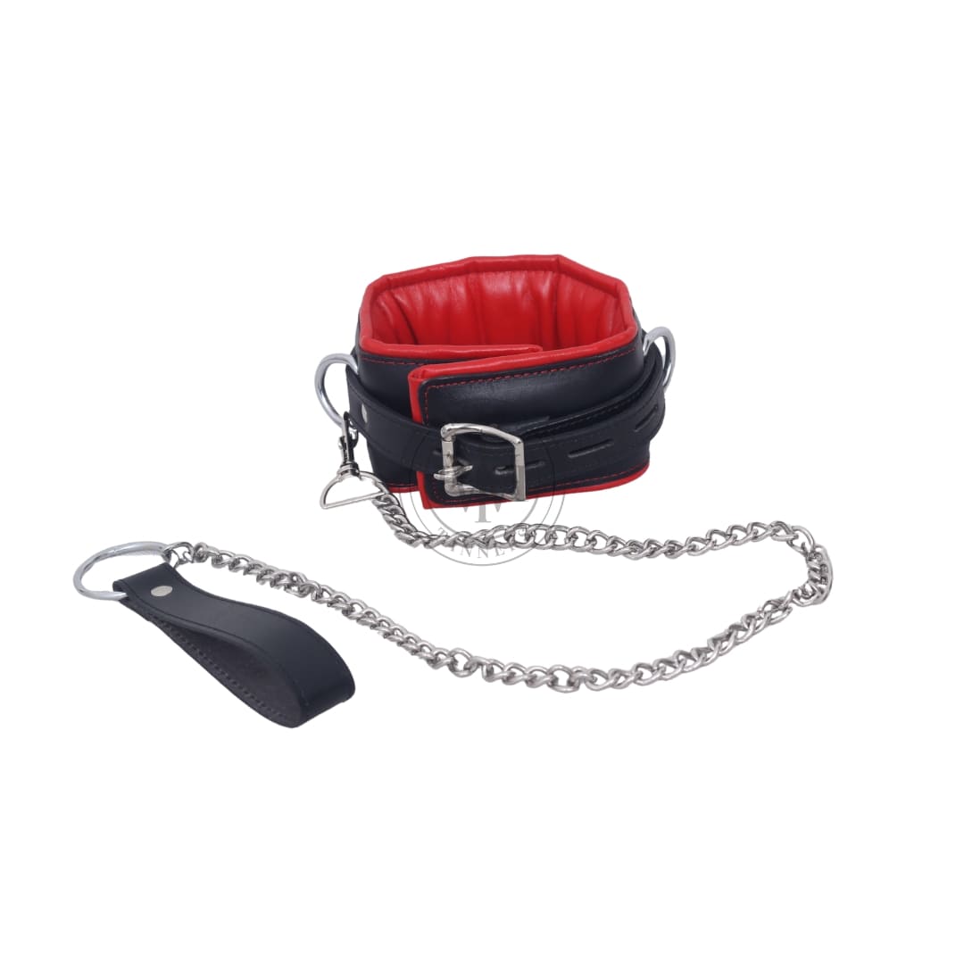 Leather Locking Bondage Collar, view 4
