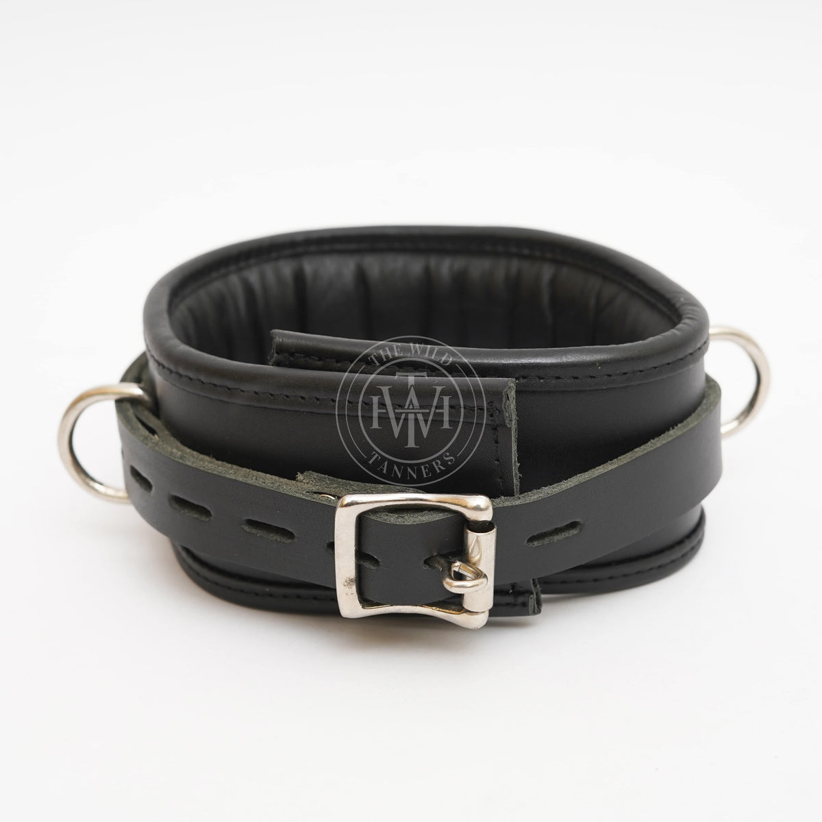 Handmade 7-piece leather bondage cuffs set, view 4