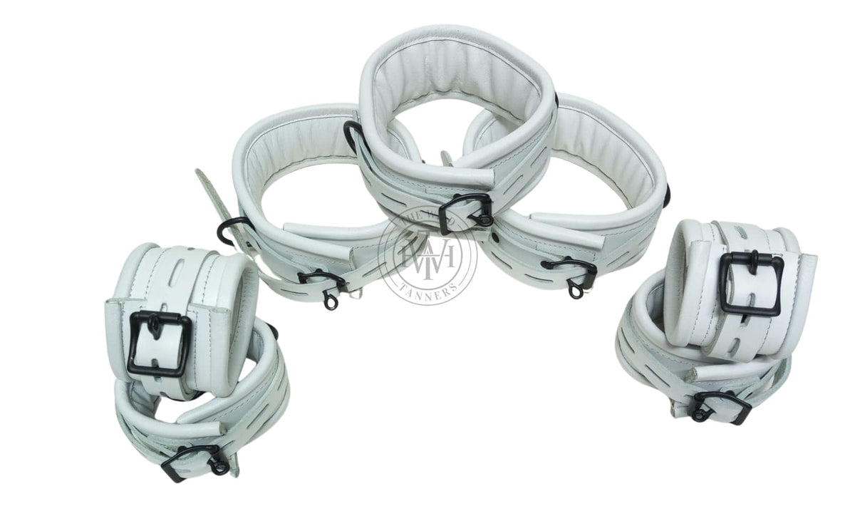 7 Pcs Set Leather Bondage Cuffs, view 4