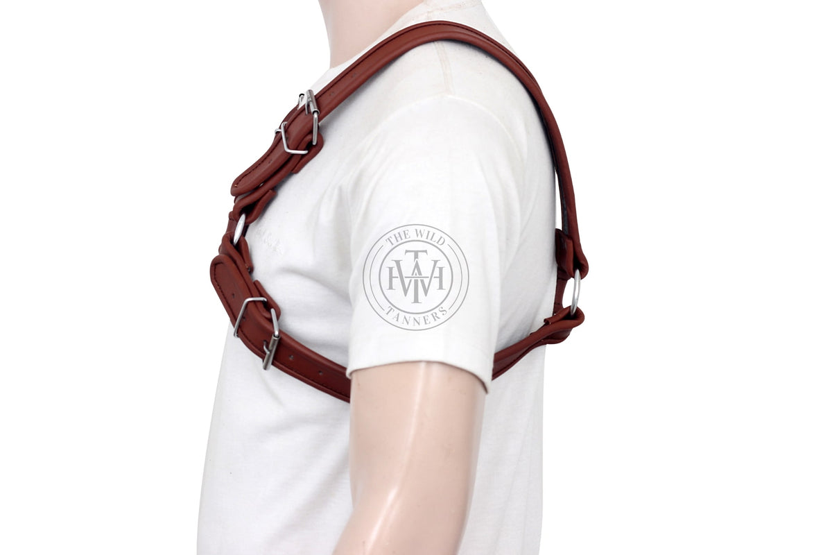 Leather Bulldog Harness Fitted With Roller Buckles, view 3