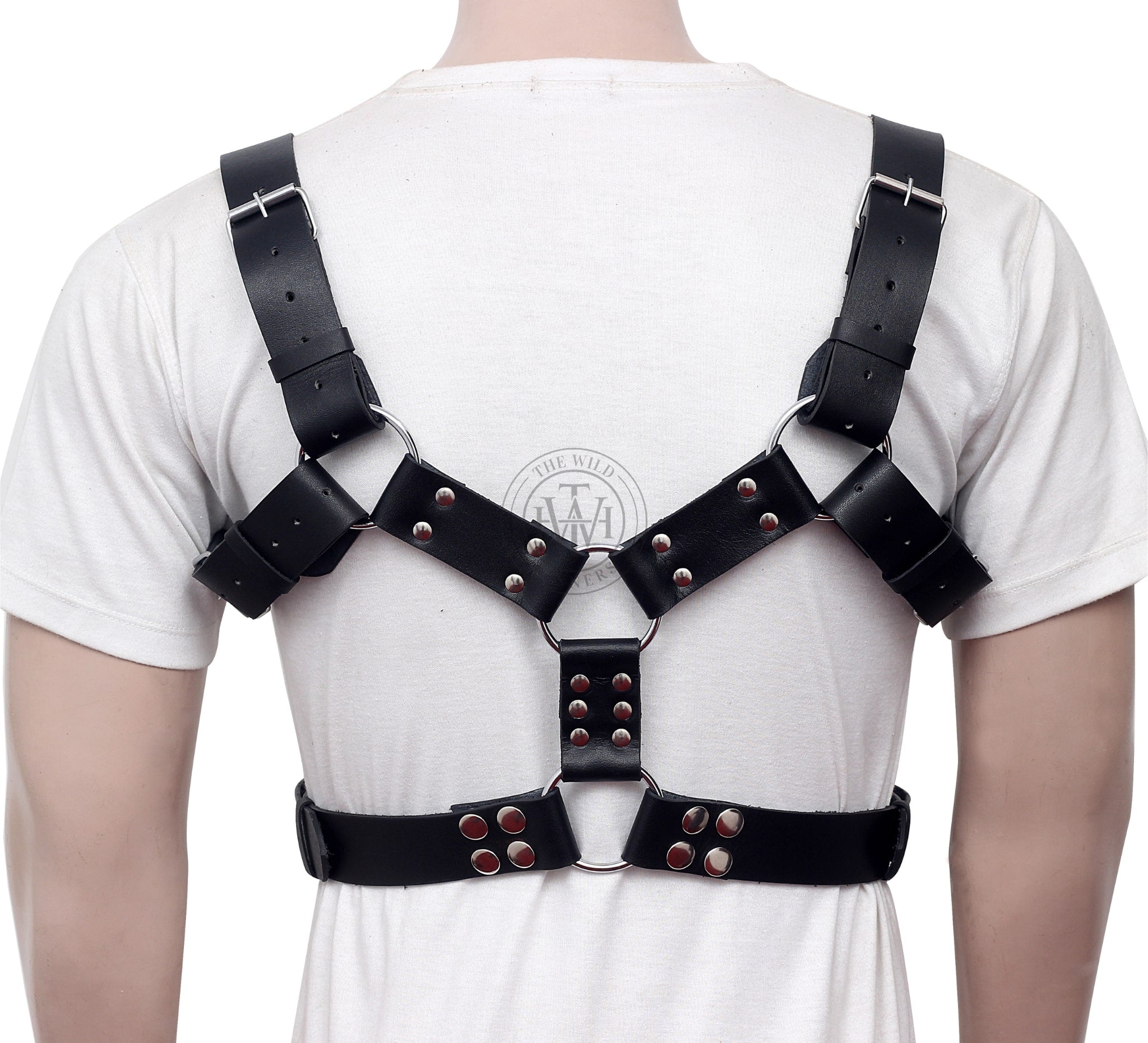 black leather chest harness, gay leather chest harness, bdsm leather chest harness, fetish leather chest harness, adjustable buckle leather chest harness, handmade leather chest harness