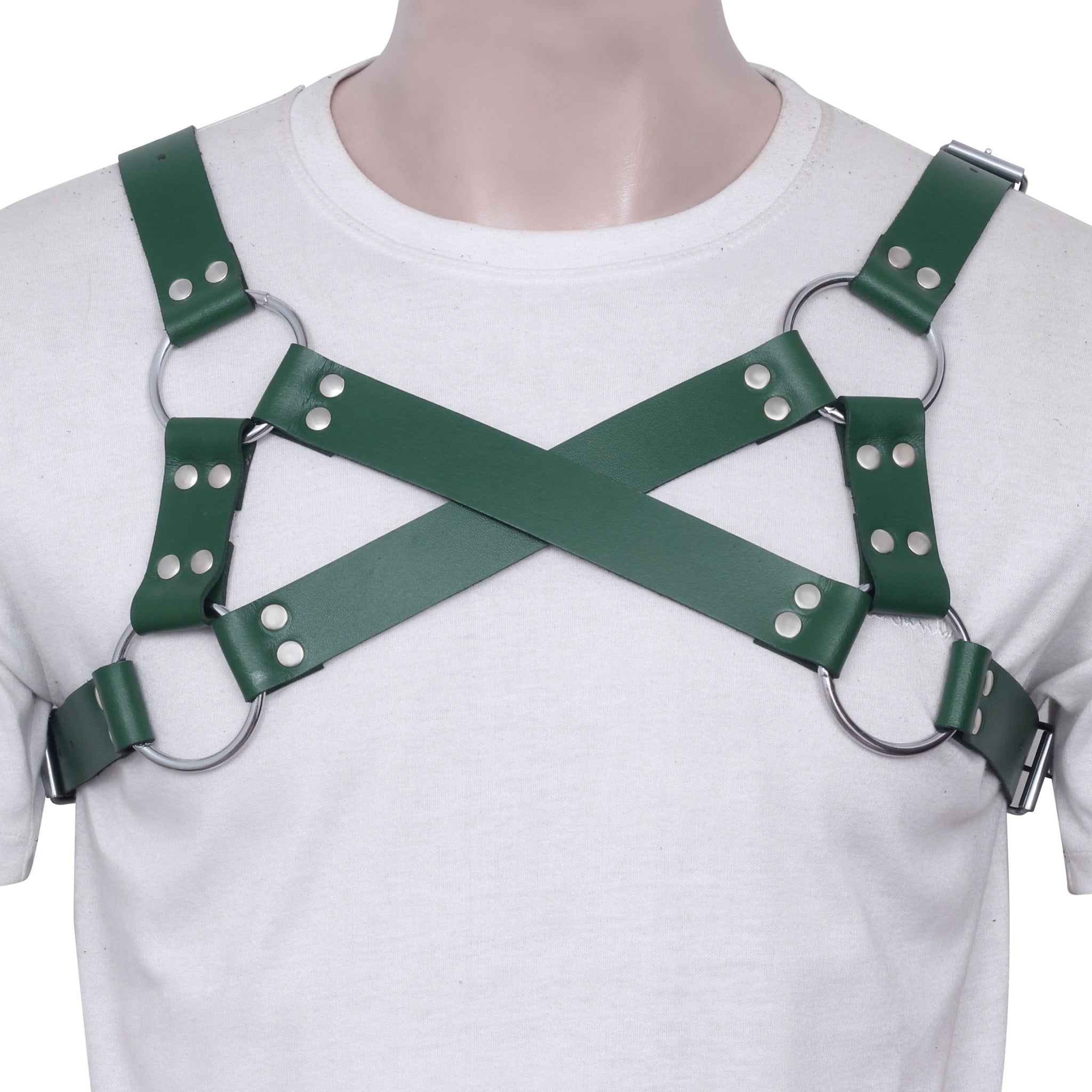 Gay Leather Chest Harness, Leather bondage Harness, BDSM Leather Chest Harness, Gay Chest Harness