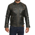 leather jacket, leather zipper jacket, genuine leather jacket, leather biker jacket