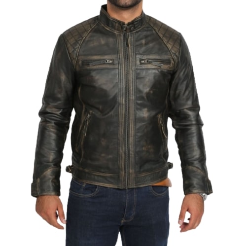 leather jacket, leather zipper jacket, genuine leather jacket, leather biker jacket