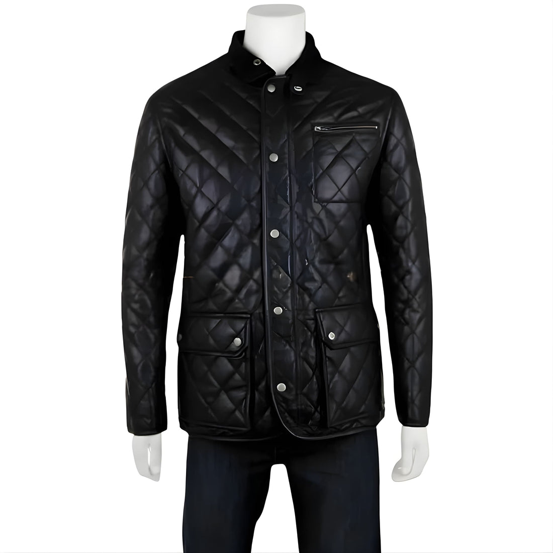 Classic Mens Leather Biker Jacket