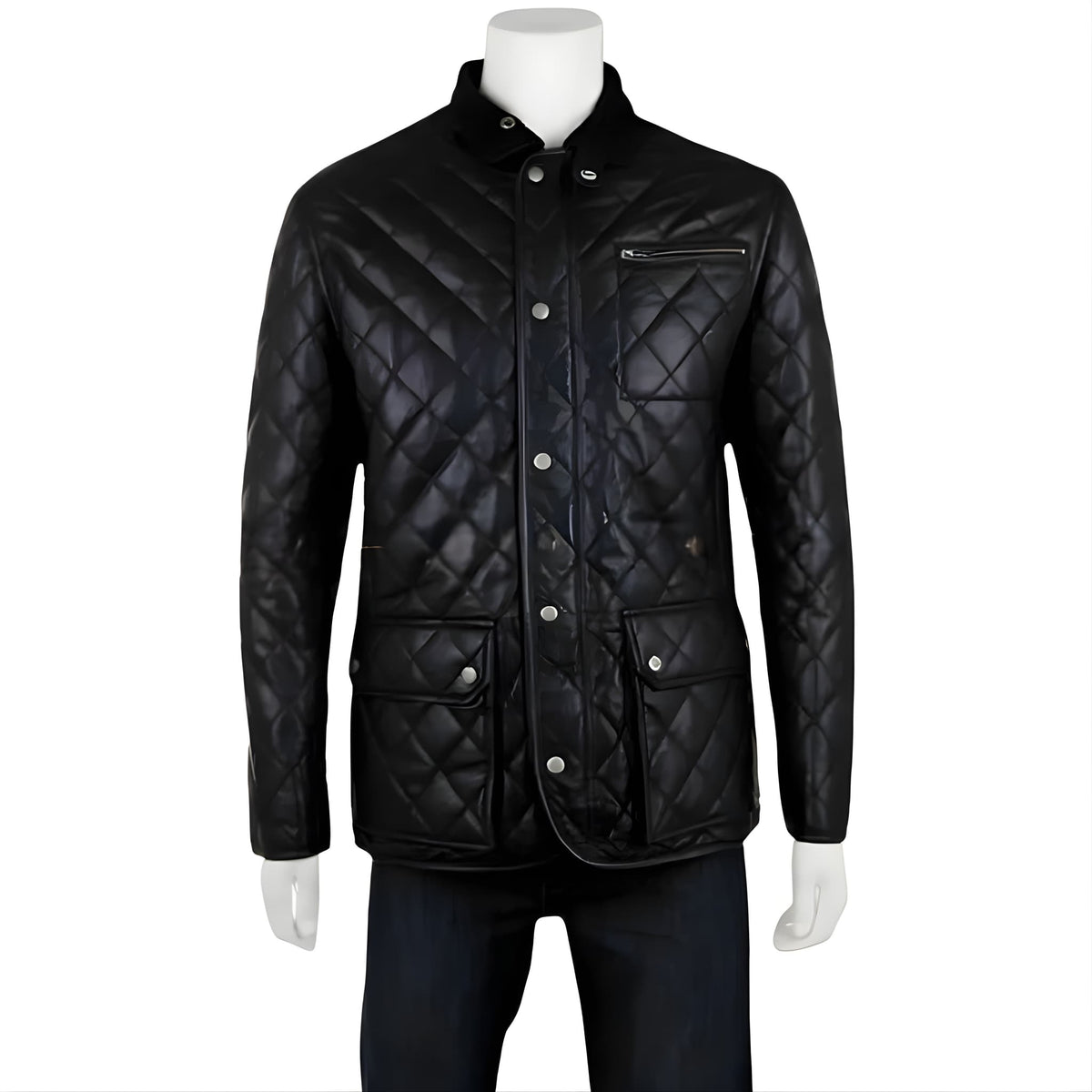 Classic Mens Leather Biker Jacket
