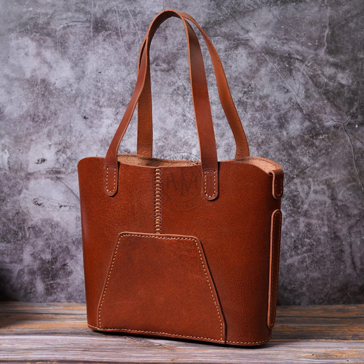 Brown Leather Tote Bag, view 4