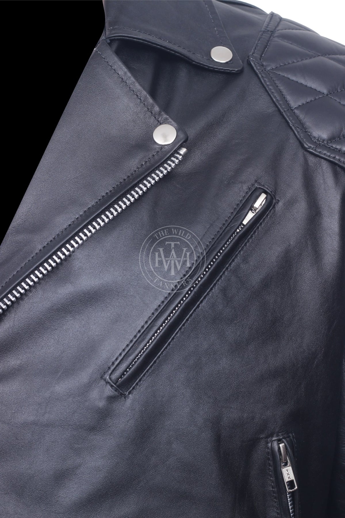 Premium Mens Leather Motorcycle Jacket, view 4