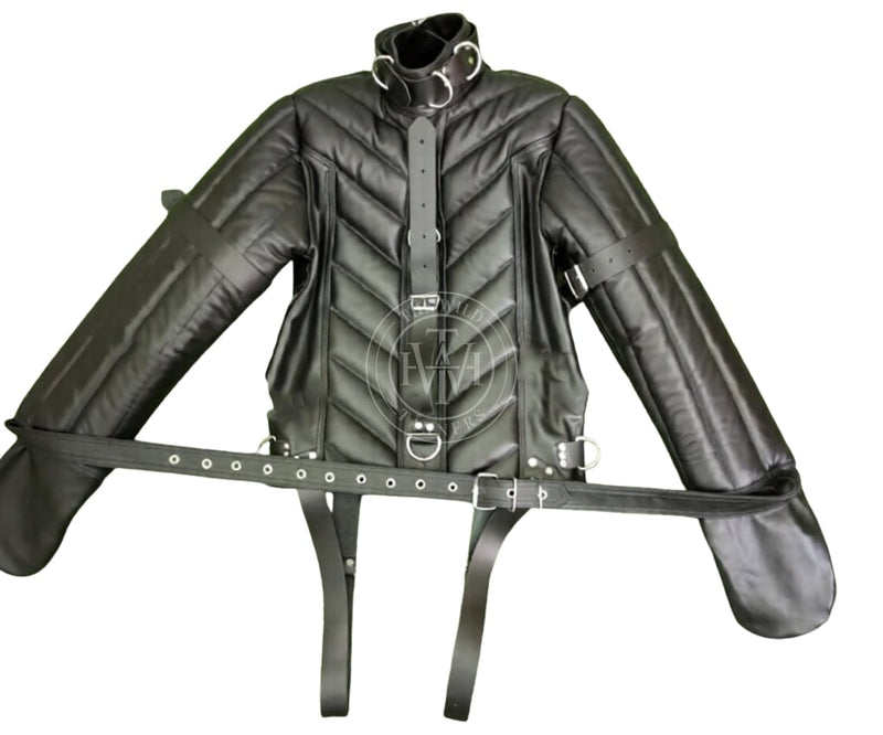 Leather Straitjacket Bondage, Leather Straight Jacket, straight jacket bdsm, leather straitjackets, leather kinky straitjacket