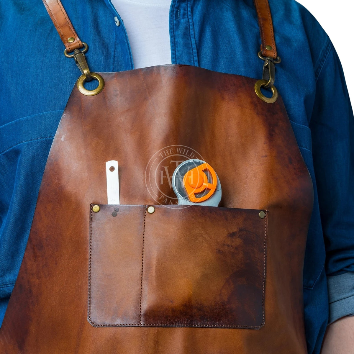 Leather Work Aprons With Pockets, view 4
