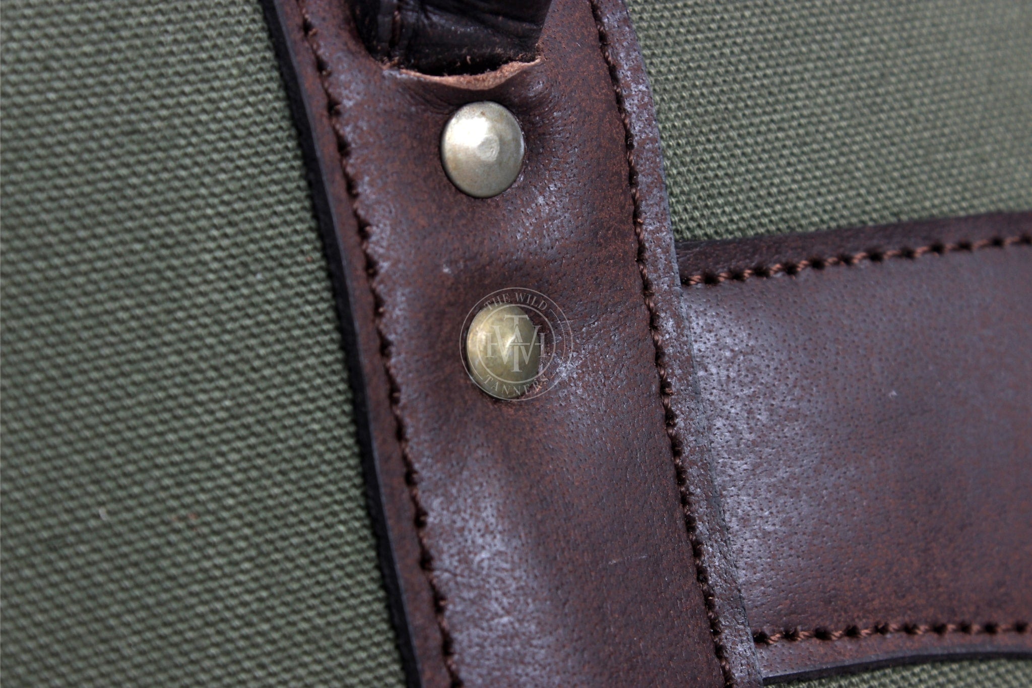 Green and Brown Waxed Canvas Leather Shotgun Case, Canvas Leather Gun Slip Case, Canvas Leather Shotgun Case