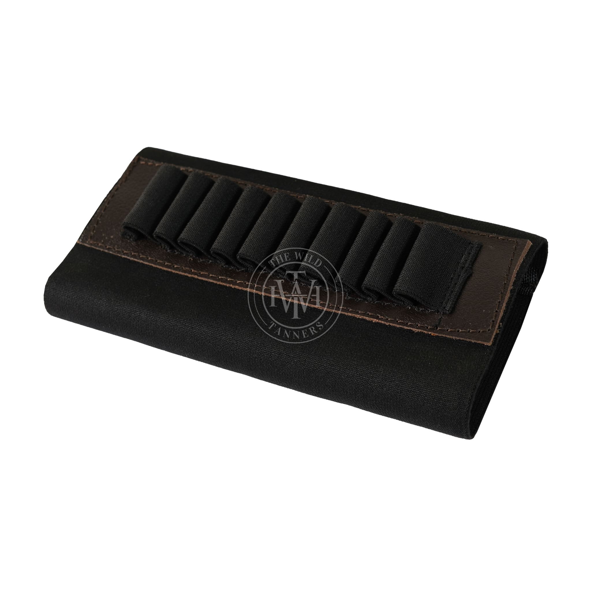 leather bullet band, black bullet band for hunting, bullet holder