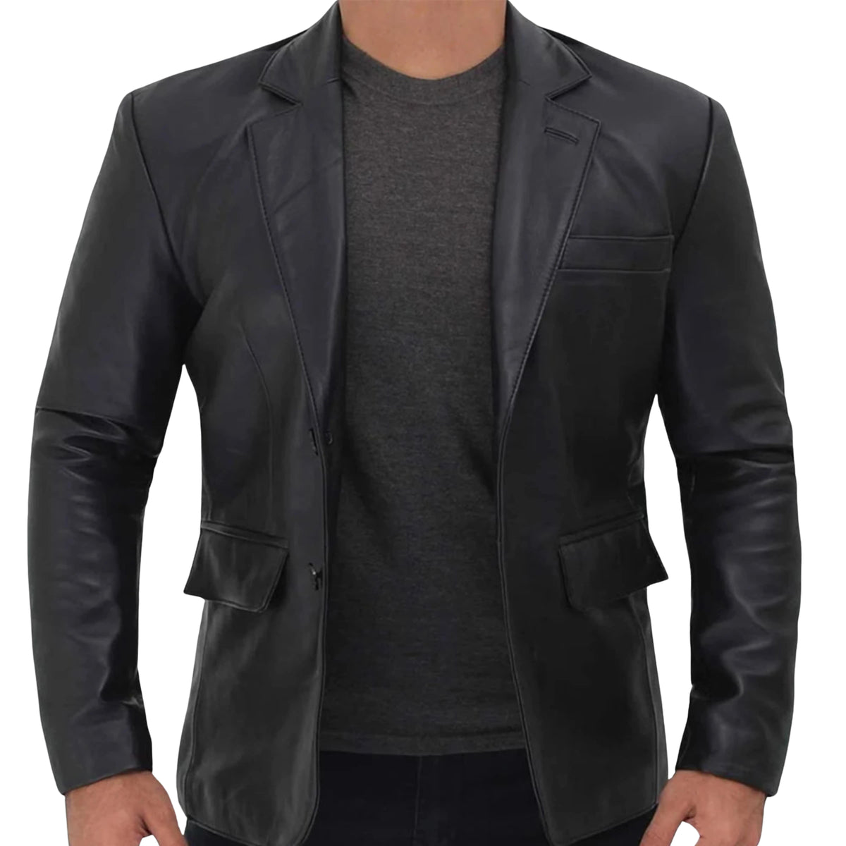 Leather Blazer Coat For Men