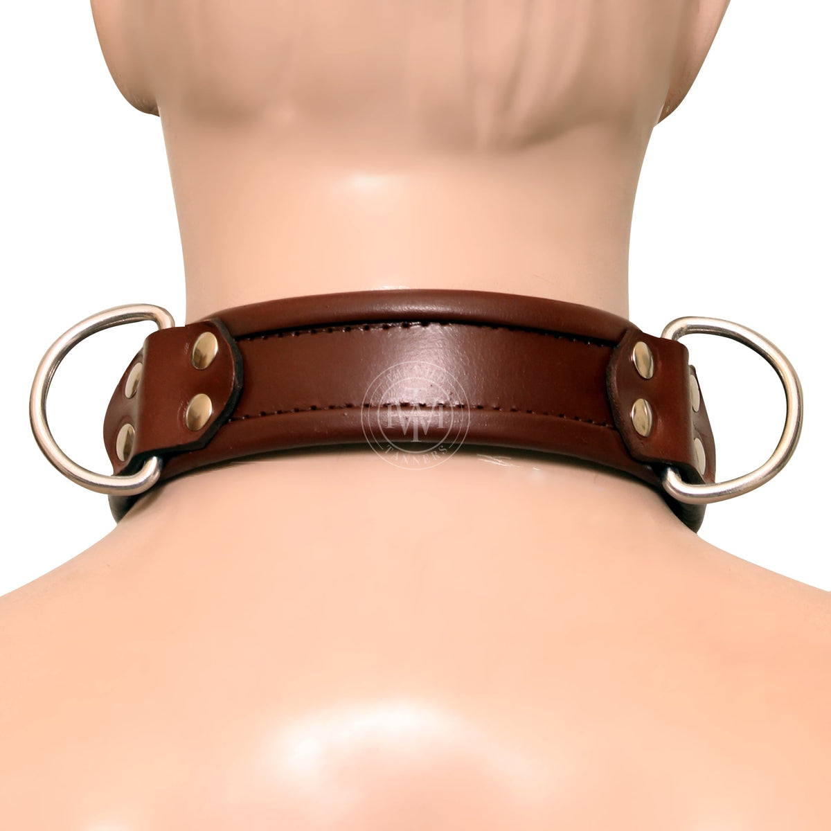 Genuine Leather Slave Collar BDSM with Dual Pin Buckle, view 4