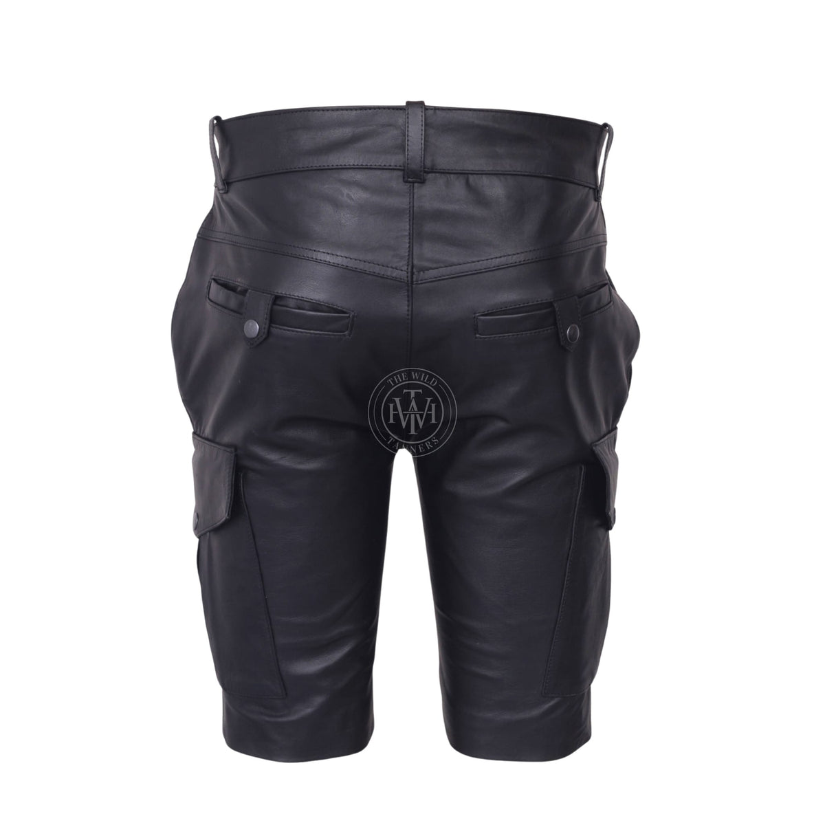 Stylish Mens Leather Cargo Shorts For Every Occasion, view 4