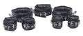 leather bondage handcuffs, BDSM cuffs set, unisex leather restraints, padded leather cuffs