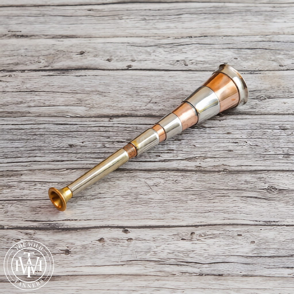 Copper 1 Band Hunting Horn with Brass Mouthpiece, view 9