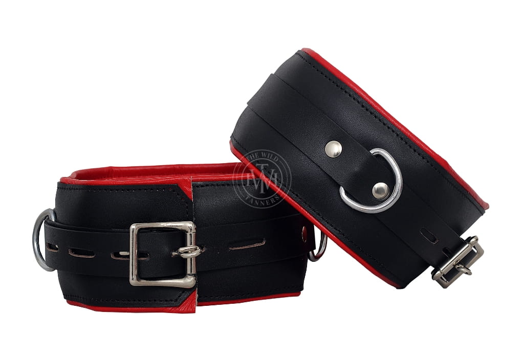 Premium Leather Bondage Handcuffs Set, view 4