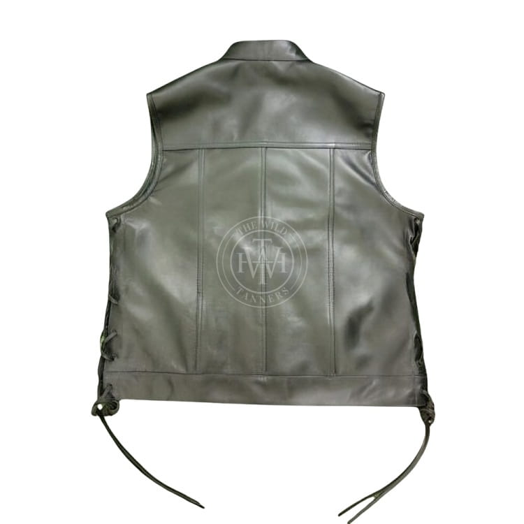 leather vest, gay leather vest, leather vest bdsm, bondage leather vest