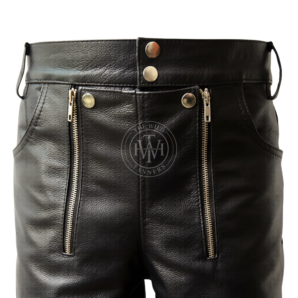 Genuine Leather Chastity Shorts For Pride Wear, view 4