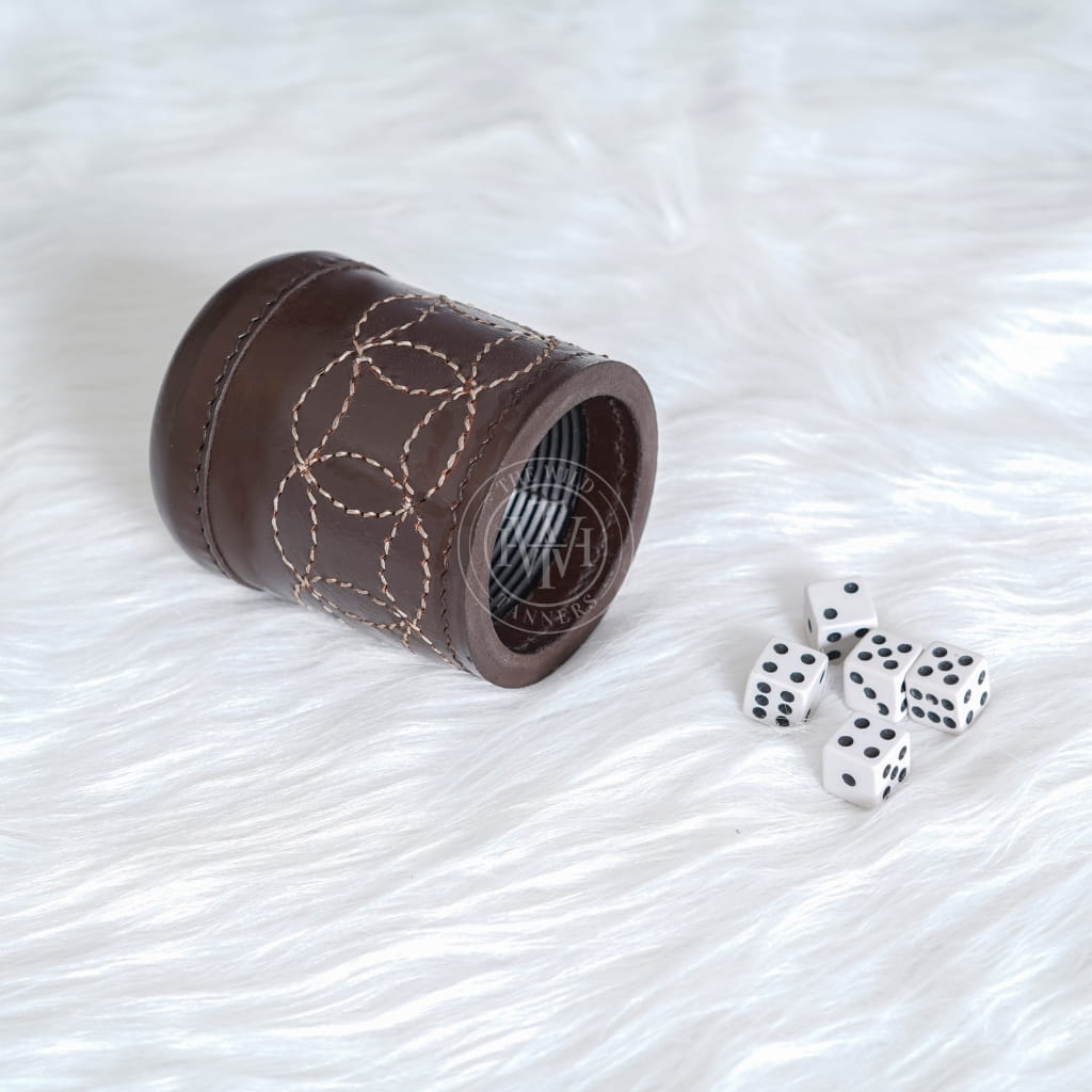 Premium Dice Cup Leather - Brown, view 4