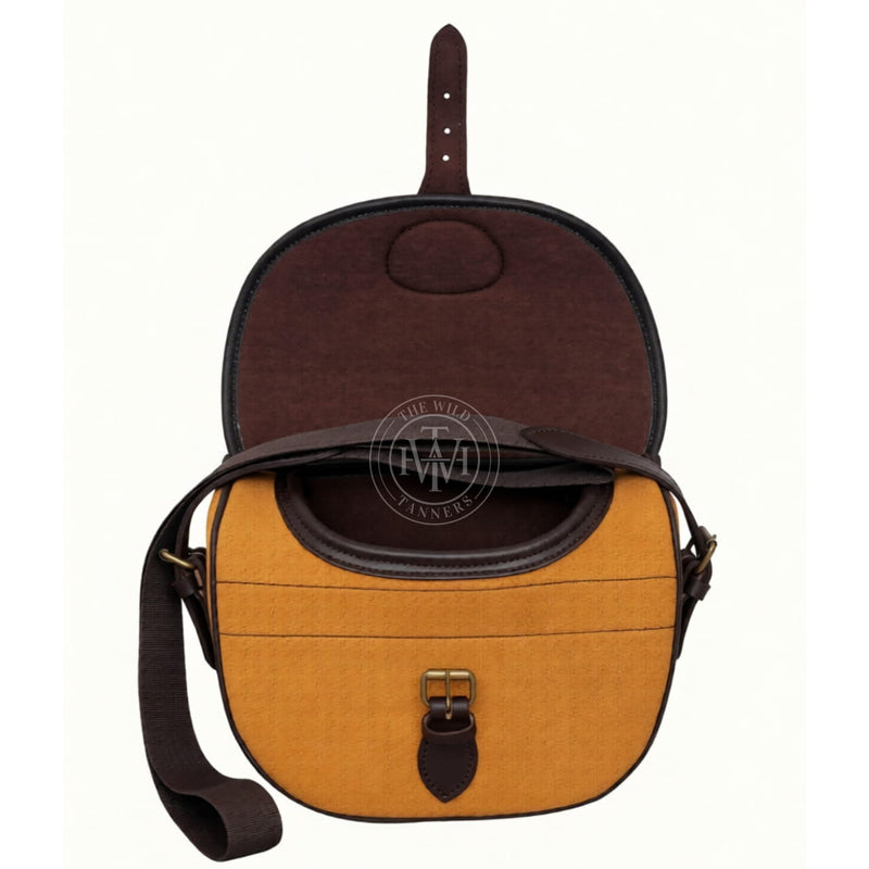 Canvas Leather Cartridge Bag, Canvas Cartridge Bag, shotgun cartridge bag, leather shoulder bag