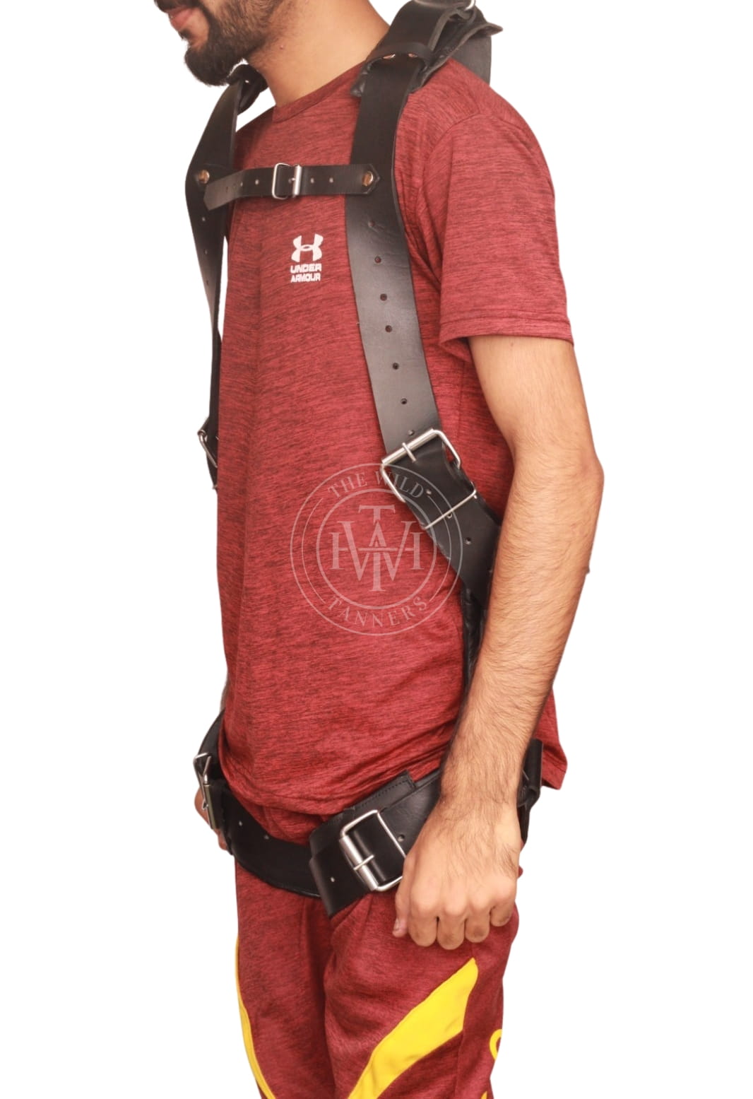 Leather suspension sex sling, BDSM swing, view 4