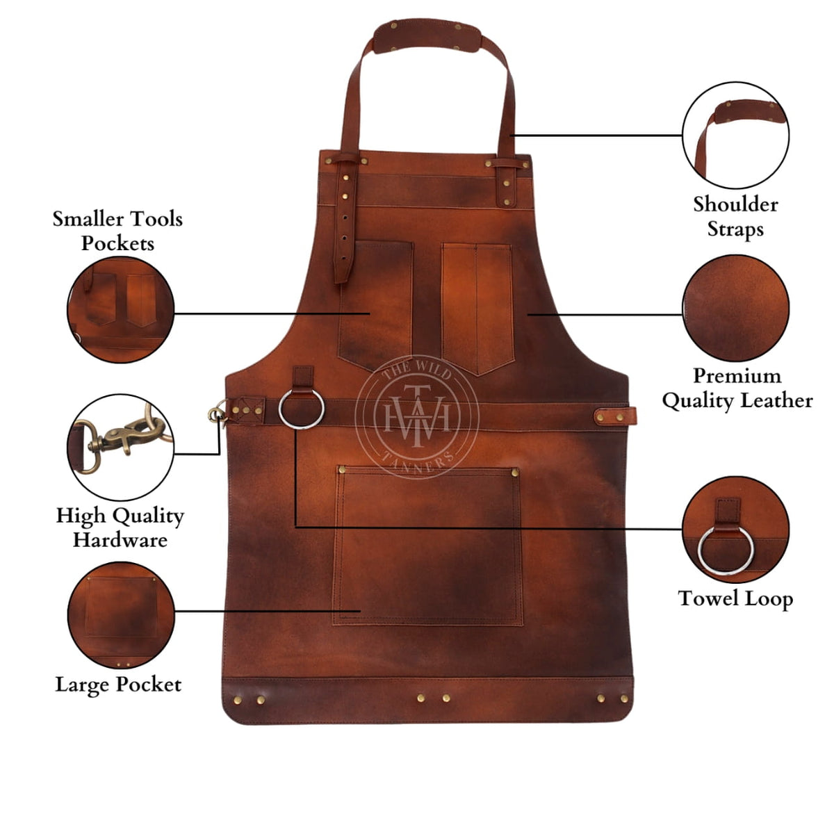 Genuine Leather Safety Apron for men, view 4