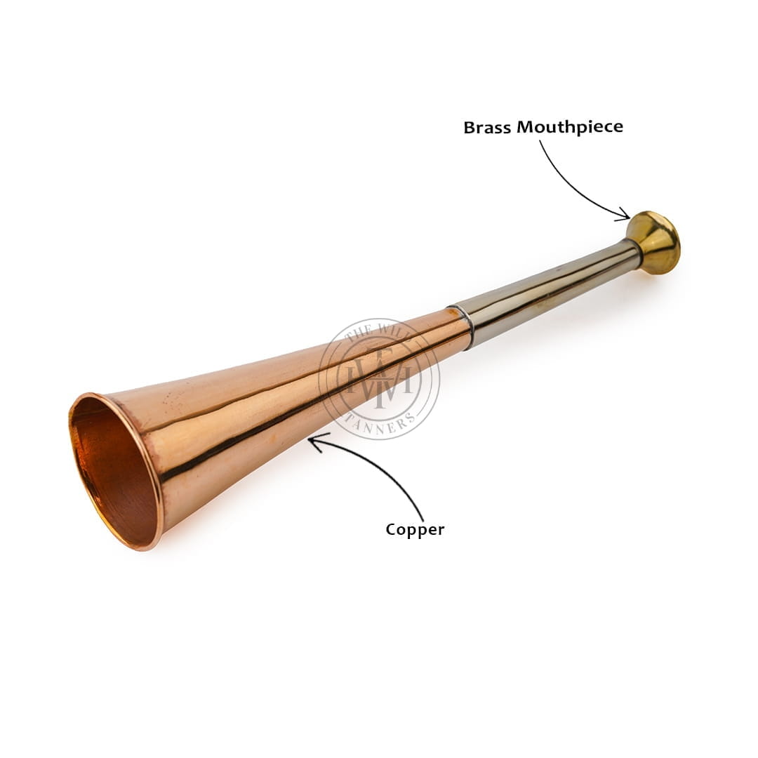 Copper Fox Hunting Horn with Brass Mouthpiece, view 5