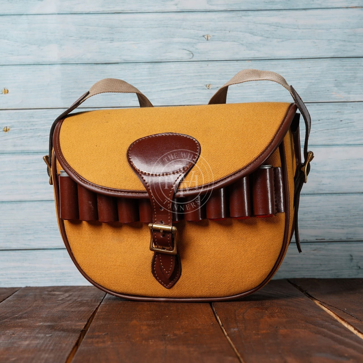 Canvas Leather Shotgun Cartridge Bag, view 6
