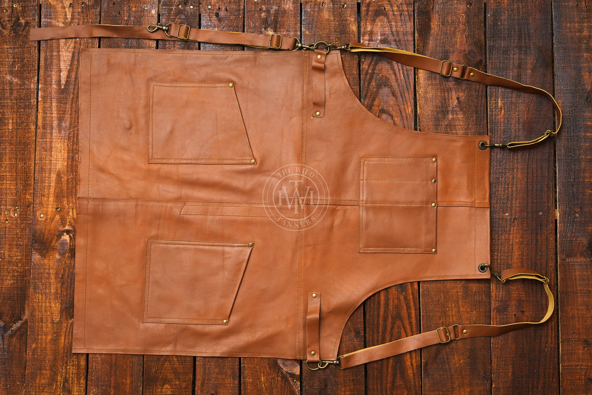 Multi Pocket Leather Apron With Pockets for Professionals, view 5