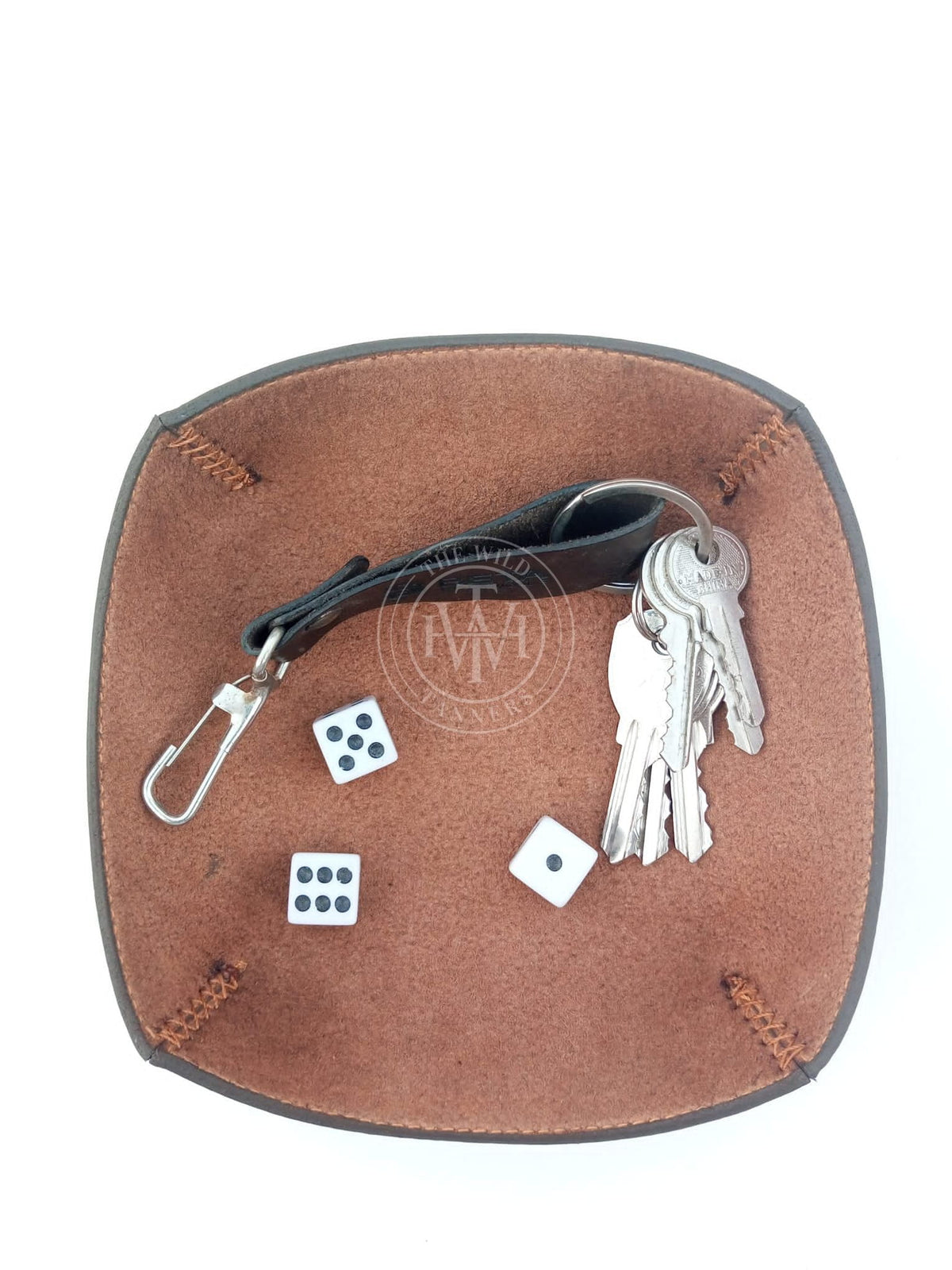 Stylish Leather Valet Tray for Modern Living, view 3