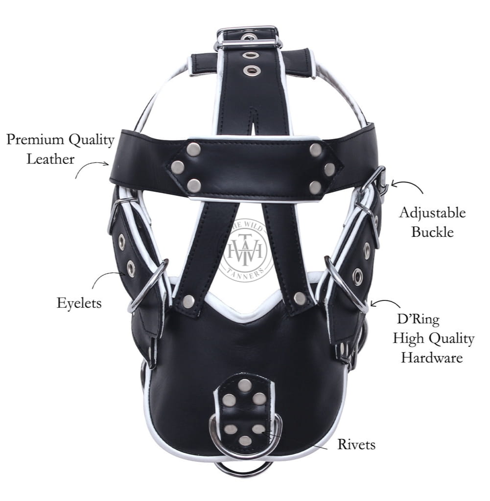 Adjustable BDSM Head Harness Muzzle Mask for Play, view 5