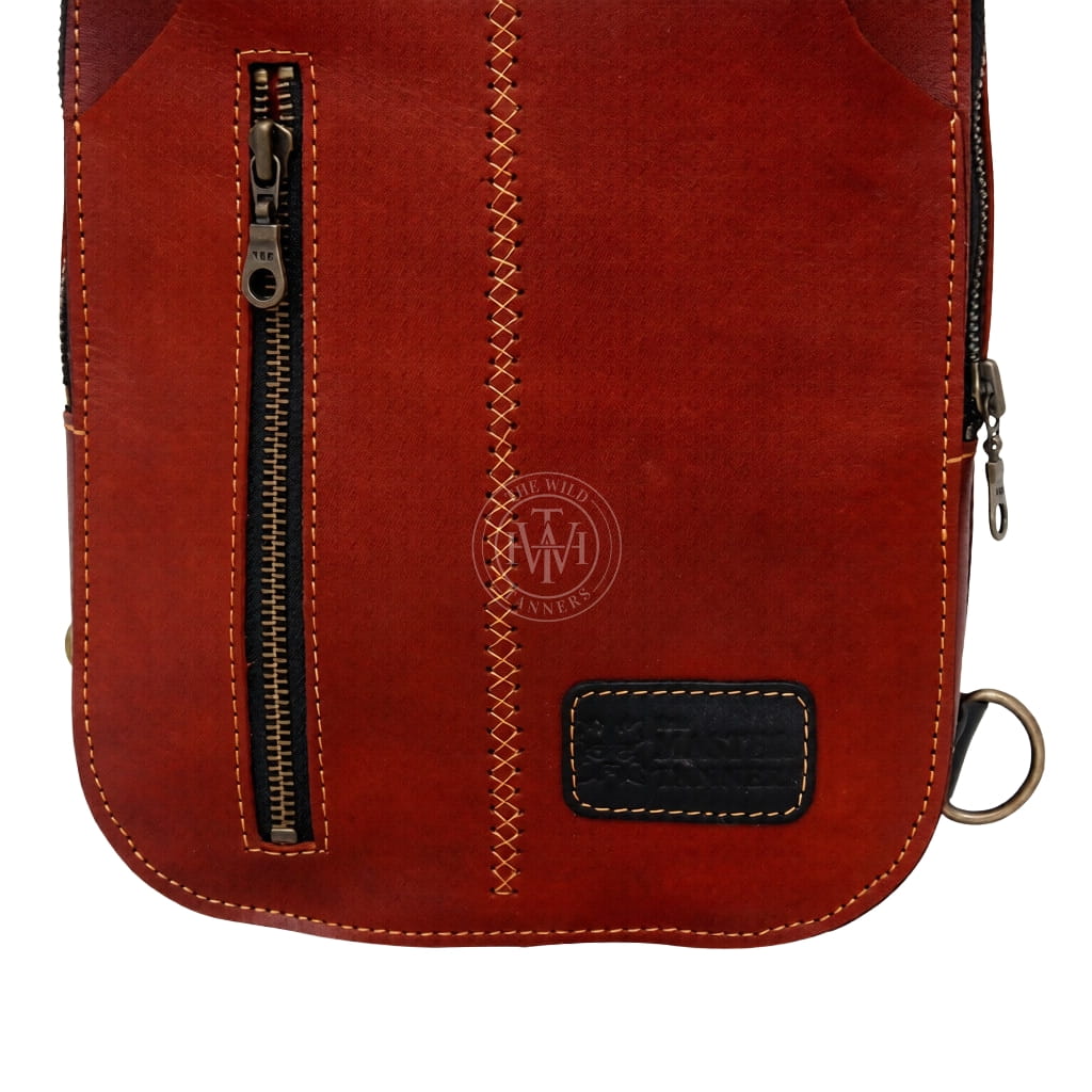 Genuine Mens Leather Sling Bag, view 4