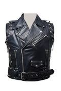leather vest, gay leather vest, leather vest bdsm, bondage leather vest, leather jacket