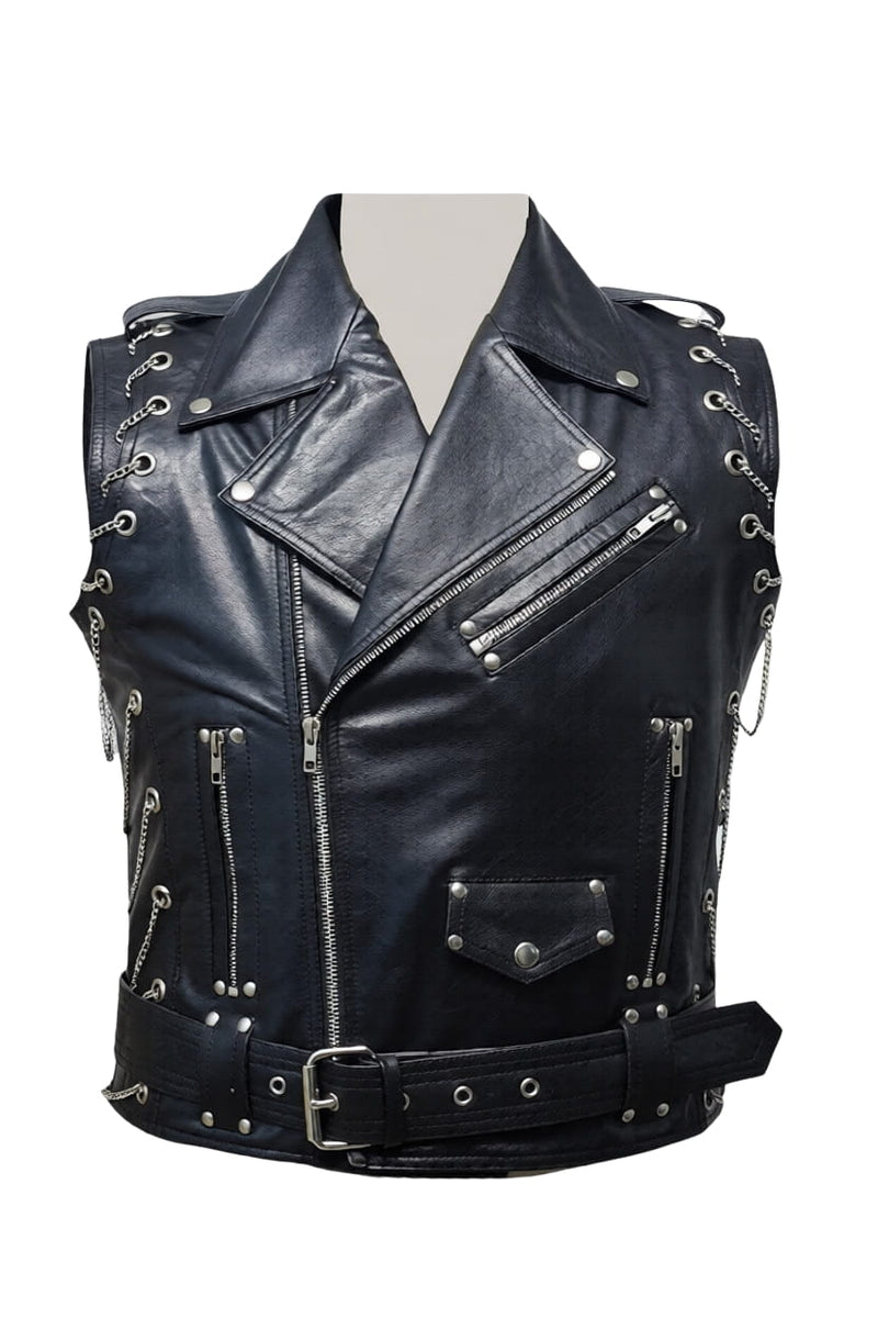 leather vest, gay leather vest, leather vest bdsm, bondage leather vest, leather jacket
