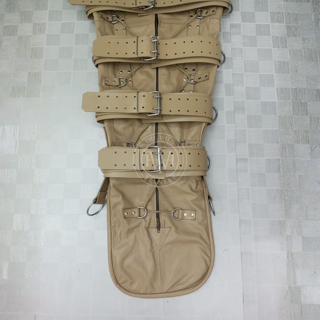 Genuine Leather Sleepsack Full Body Bag with Belts, view 5