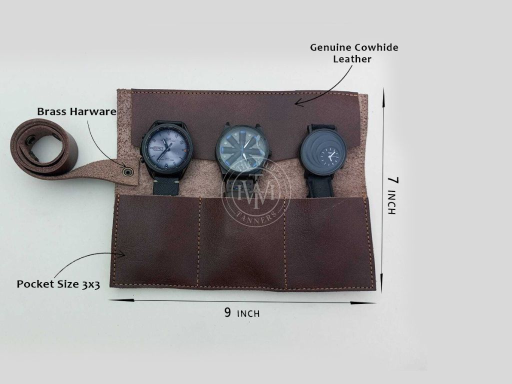 Real Leather Watch Roll for Your Valuable Watches, view 4