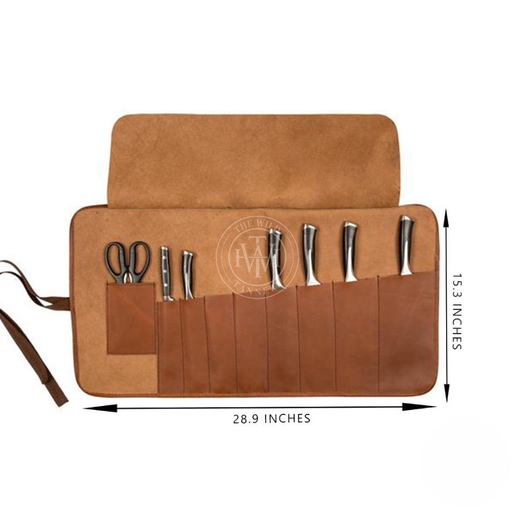 Brown Classic Knife Roll, view 4